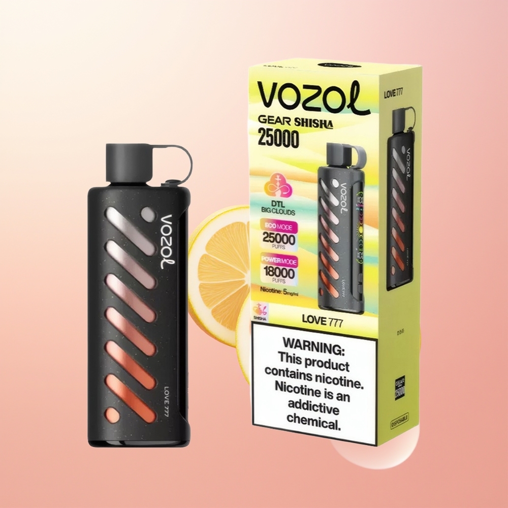 VOZOL Gear Shisha 25000 حب 777 شيب ذكي ونكهات