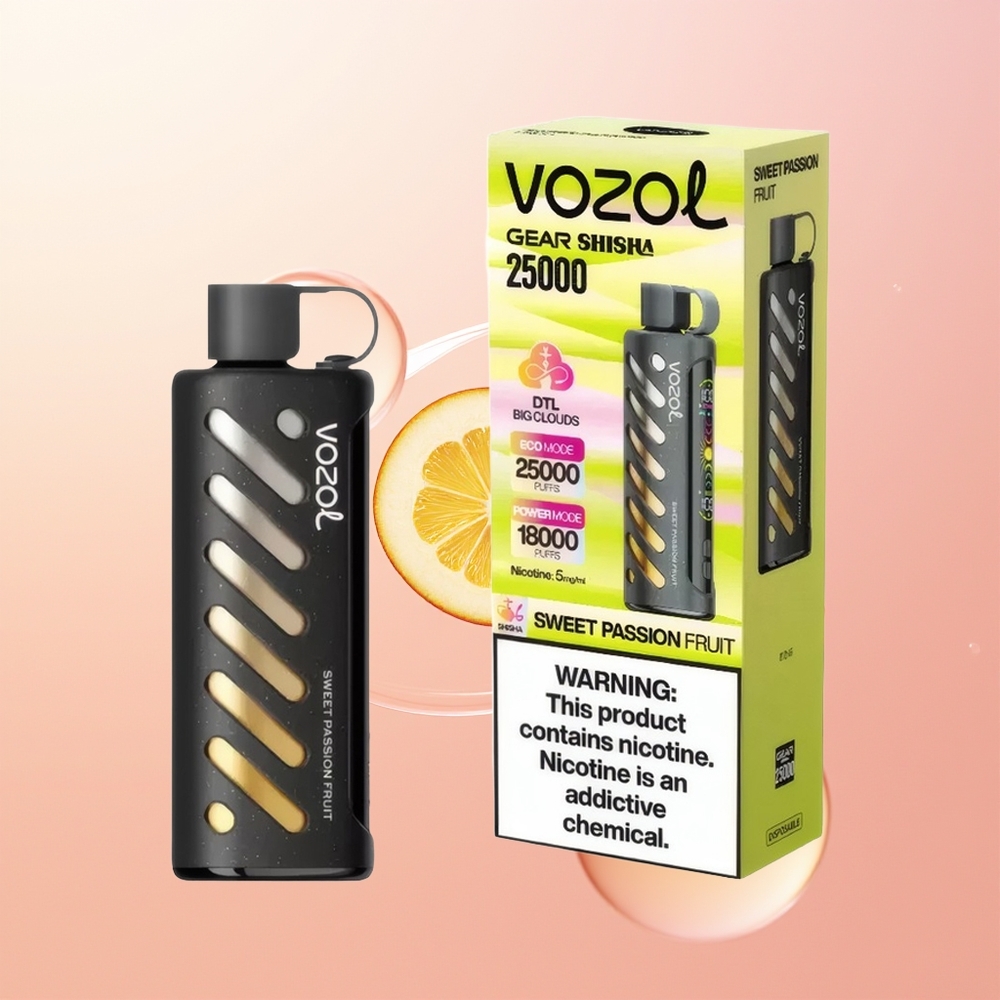 VOZOL Gear Shisha 25000 فاكهة العاطفة الحلوة مع نكهات لذيذة وتقنية SiLC