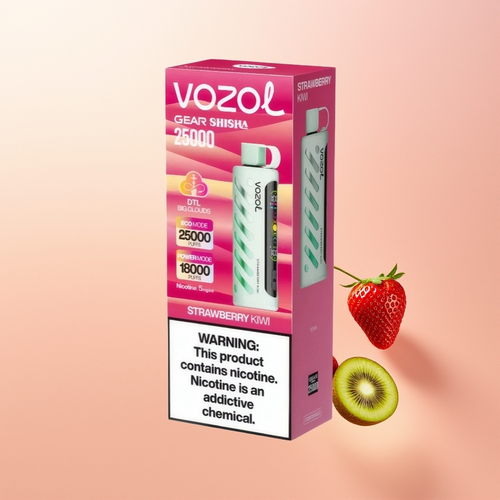 VOZOL Gear Shisha 25000 فراولة كيوي بتقنية SiLC و 1000mAh