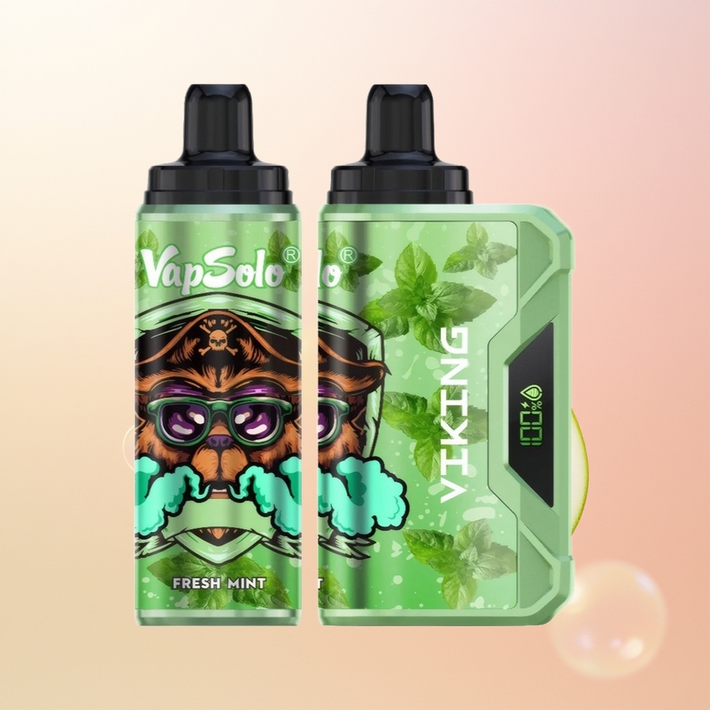 VapSolo VIKING 12000 نعناع منعش بشاشة إل إي دي ونيكوتين 20 ملغم/مل