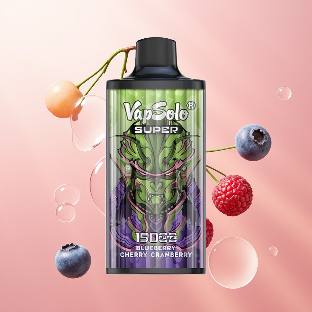 Vapsolo Super 15000 العنب البري الكرز التوت البري 40 مل 850 ملي أمبير