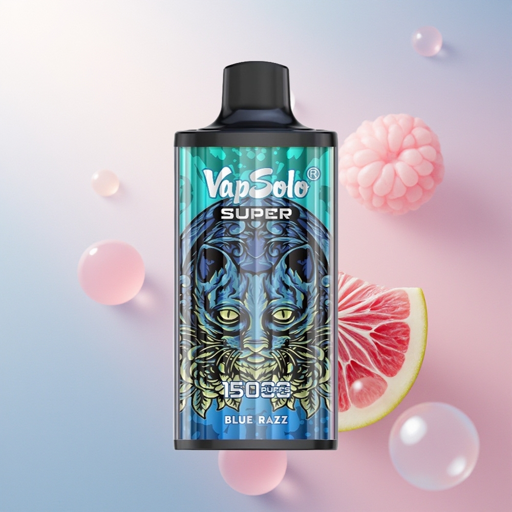 Vapsolo Super 15000 العنبر الأزرق الفاخر ببطارية ٨٥٠ مللي أمبير وشاحن نوع سي