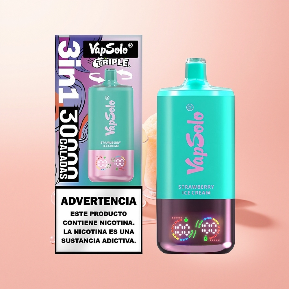 Vapsolo Triple 30000 آيس كريم الفراولة 40 مل 20 مغ/مل