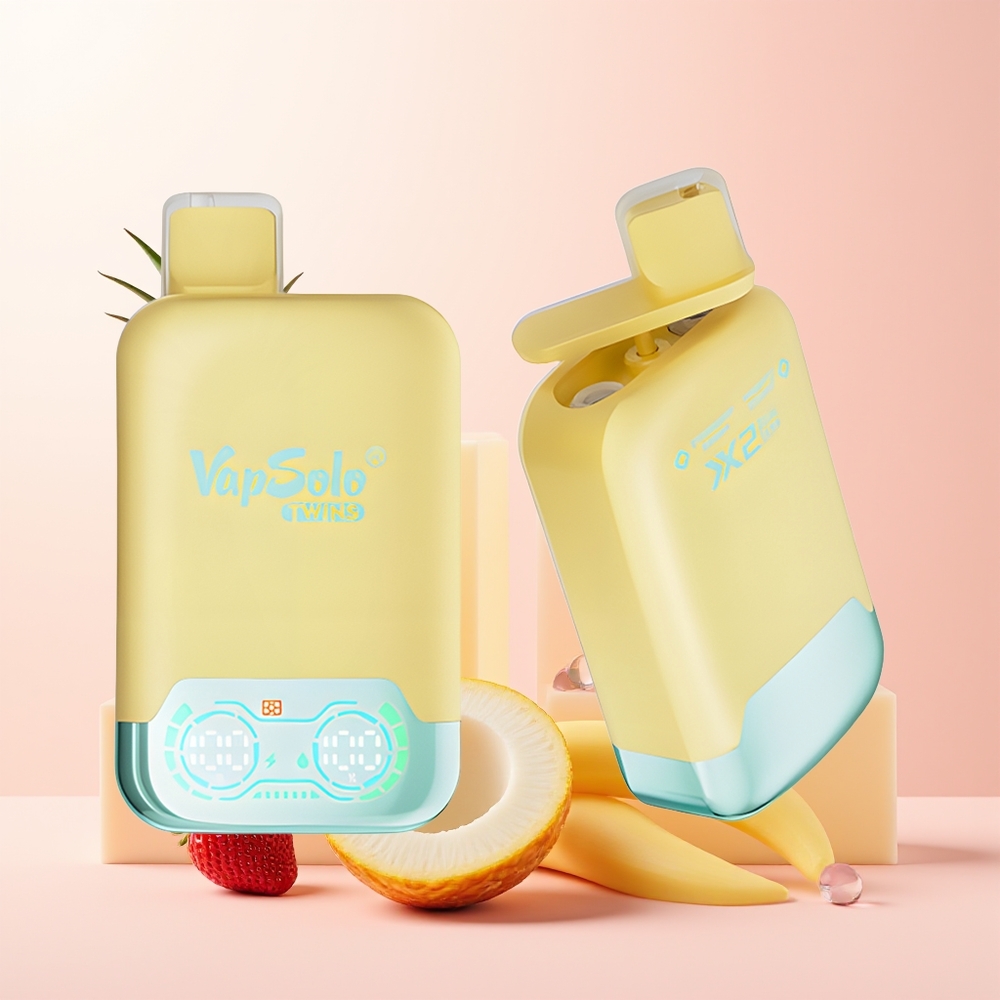 Vapsolo Twins 20000 أناناس جوز الهند وفراولة موز بـ 40 مل ونوع سي