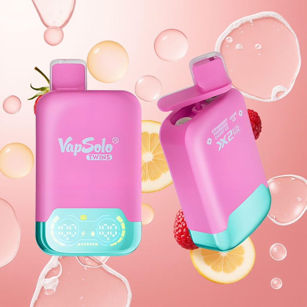Vapsolo Twins 20000 الفراولة التوت الكرز الجليد والعنب الجليد 40 مل 20 ملغم/مل