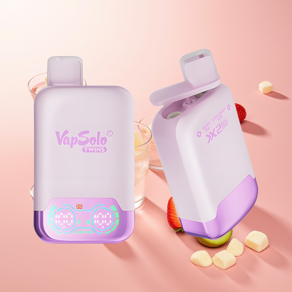 Vapsolo Twins 20000 عنب الجليد و كيوي الفراولة بـ 40 مل و شاحن Type-C