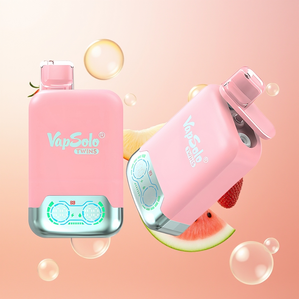 Vapsolo Twins 20000 فراولة آيس ومانجو خوخ بطيخ - 40 مل / 2 خزان
