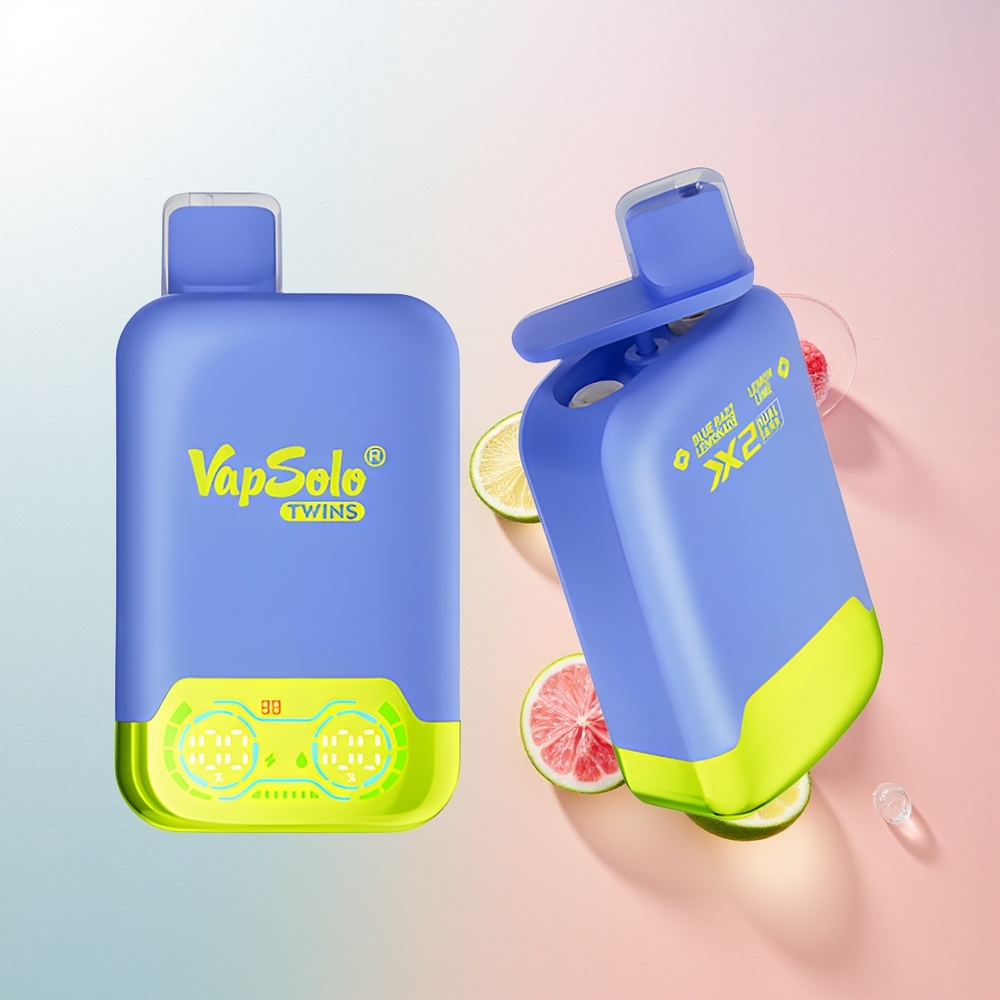 Vapsolo Twins 20000 ليمونادة التوت الأزرق والليمون الأخضر مع 40 مل و 50 ملغم