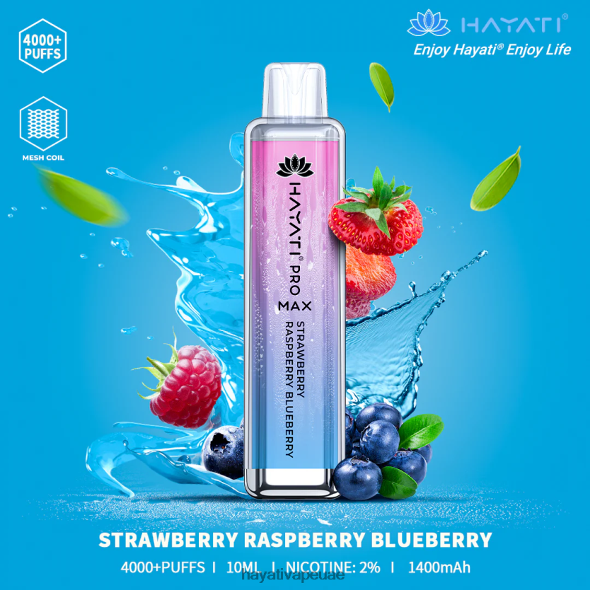 Hayati Pro Max يمكن التخلص منه الفراولة، التوت، التوت - Hayati Store UAE 4B028H141