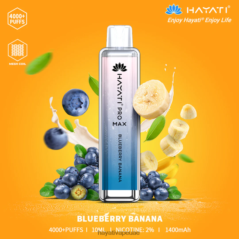 Hayati Pro Max يمكن التخلص منه موز توت - Hayati Vape Liquid 4B028H138