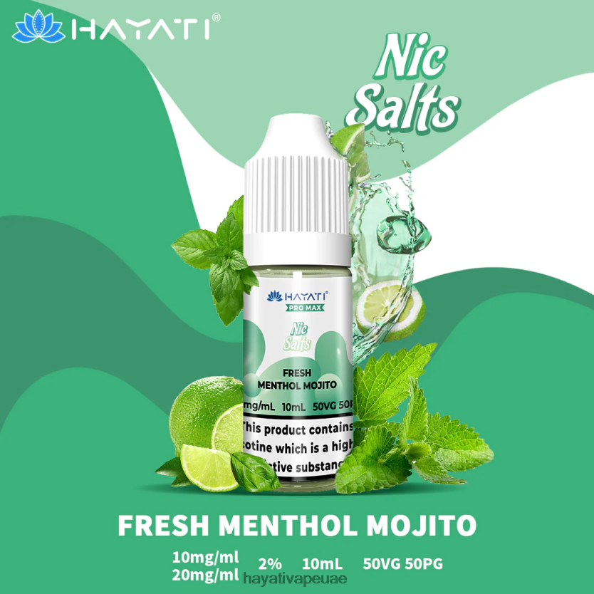 Hayati Pro Max أملاح النيكل موهيتو المنثول الطازج - Hayati Vape Near Me 4B028H239