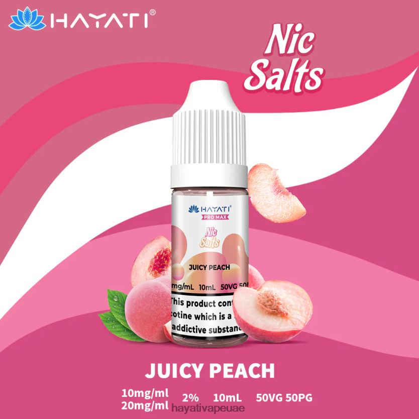 Hayati Pro Max أملاح النيكل عصير الخوخ - Hayati Vapes Wholesale 4B028H240