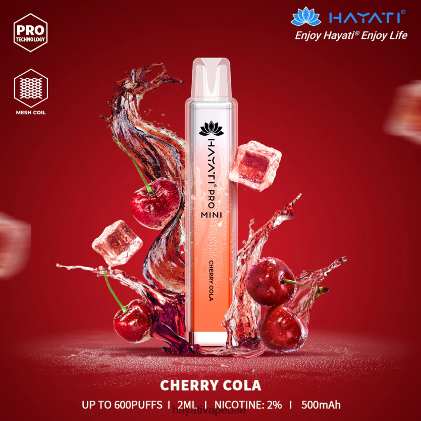 Hayati Pro Mini يمكن التخلص منه كولا الكرز - Hayati Vape Flavours 4B028H7
