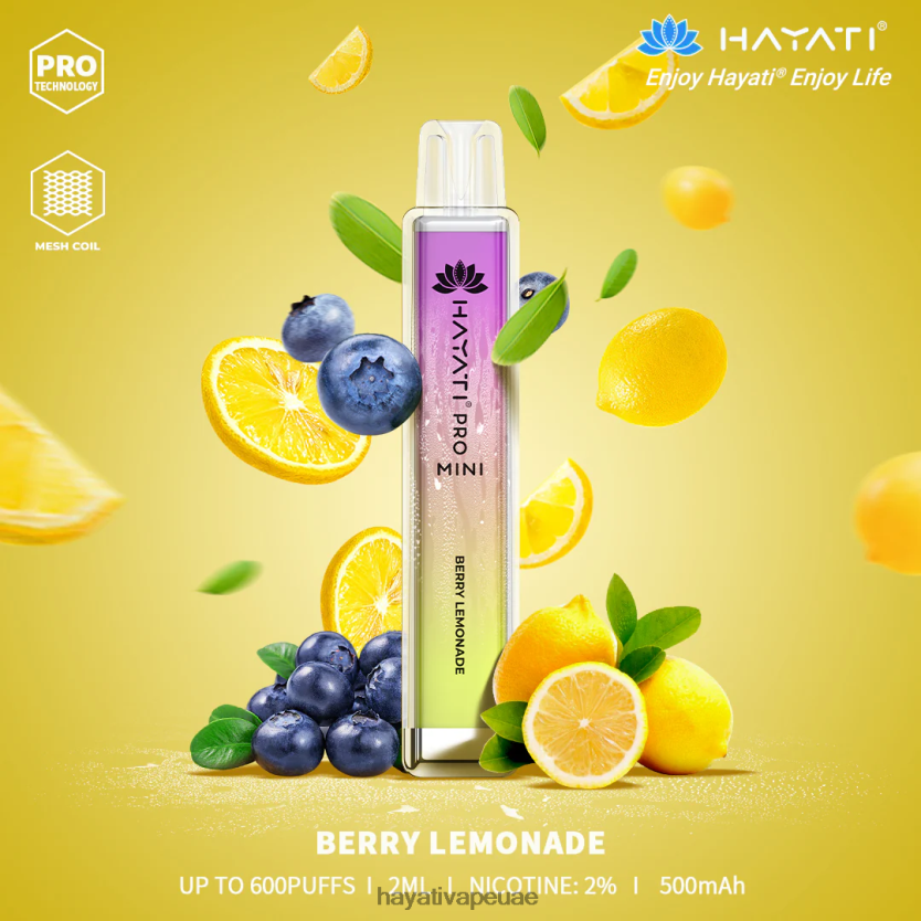 Hayati Pro Mini يمكن التخلص منه عصير الليمون التوت - Hayati Vape Price 4B028H2