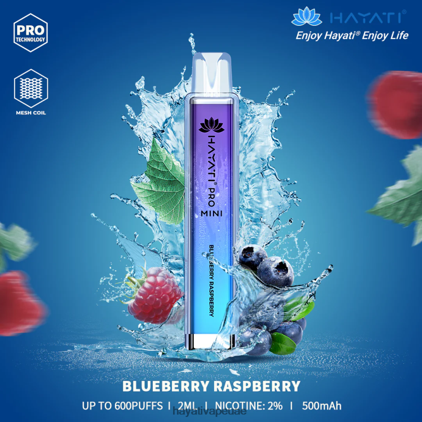 Hayati Pro Mini يمكن التخلص منه توت العليق - Hayati Vape UAE 4B028H6