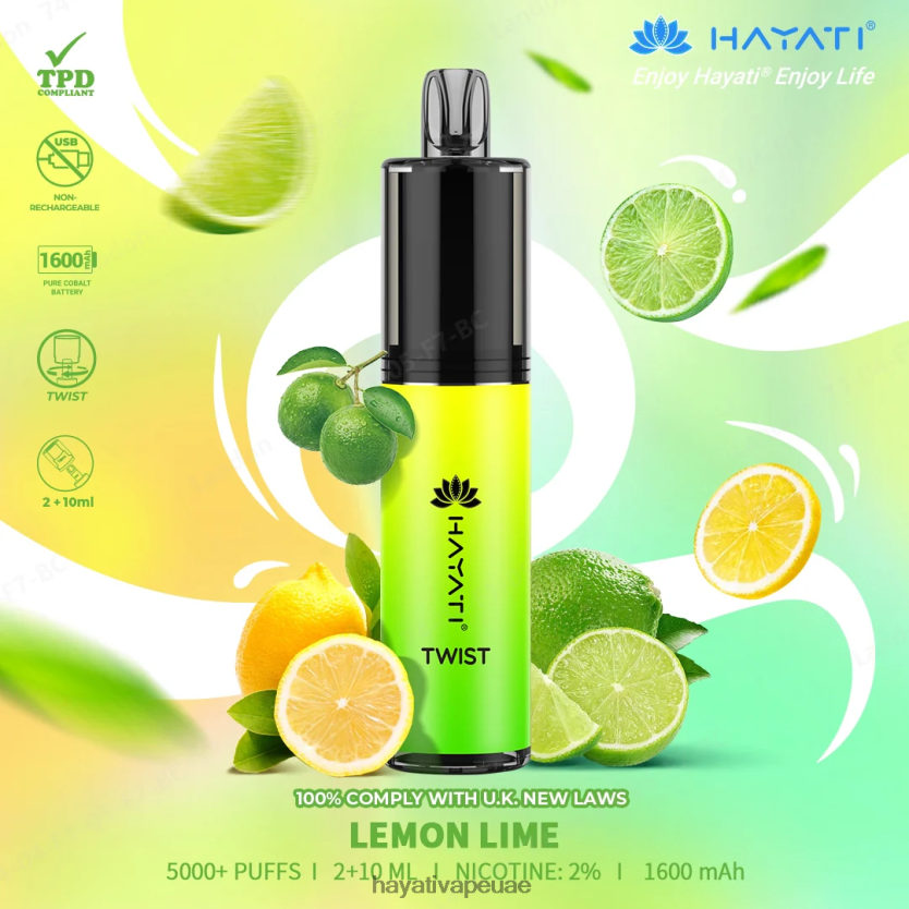 Hayati Twist يمكن التخلص منه ليمون حامض - Hayati Vape Dubai 4B028H75